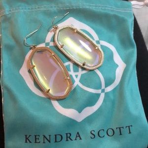 Kendra Scott “Danielle” earrings Clear Iridescent
